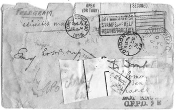 Envelope, Jan. 29, 1919, front